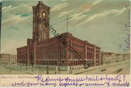 Berlin - Rathaus - Verlag Waarenhaus Hermann Tietz Berlin - Künstlerkarte