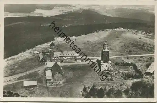 Grosser Feldberg im Taunus - Foto-AK - Flugzeugaufnahme der Südwestdeutschen Luftverkehrs AG Frankfurt gel. 1929