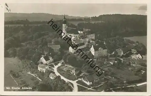 Kloster Andechs - Foto-AK - Fliegeraufnahme - Verlag M. Herpich München - Hansa-Luftbild GmbH