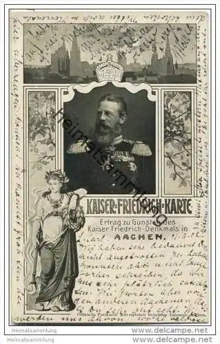 Aachen - Kaiser-Friedrich-Karte - Denkmal