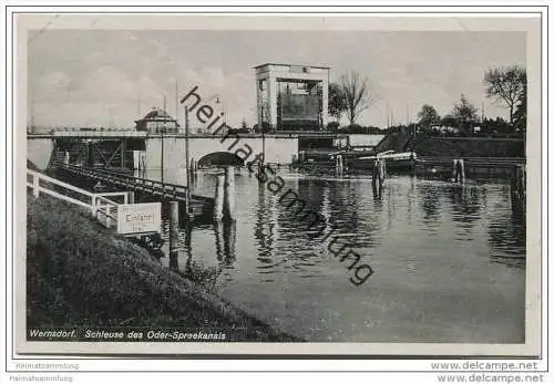 Wernsdorf - Schleuse des Oder-Spreekanals ca. 1930