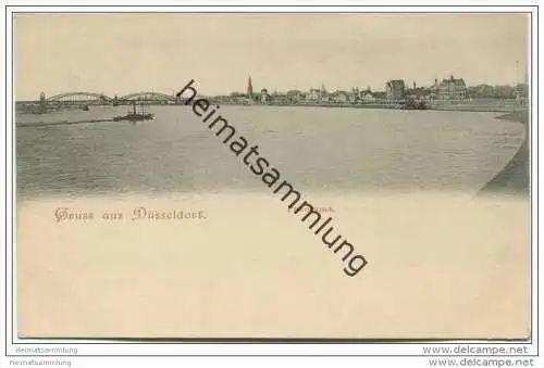 Gruss aus Düsseldorf - Panorama ca. 1900