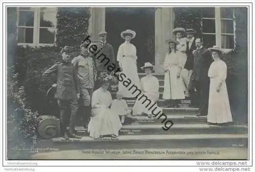 Deutsches Reich - Prinz August Wilhelm seine Braut Prinzessin Alexandra und deren Familie