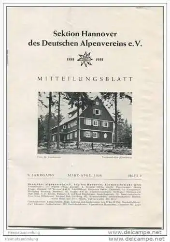 Deutscher Alpenverein - Sektion Hannover - Mitteilungsblatt März-April 1956