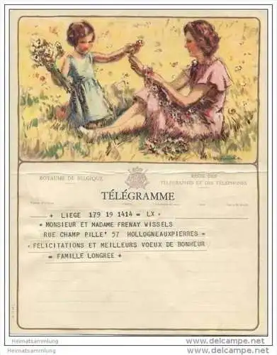 Royaume de Belgique - Koninkrijk Belgie - Telegramm - Telegram 50er Jahre