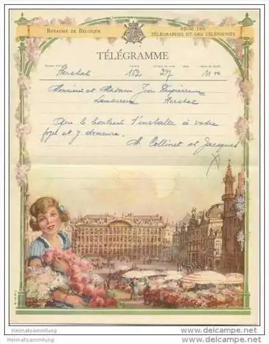 Royaume de Belgique - Koninkrijk Belgie - Telegramm - Telegram 50er Jahre