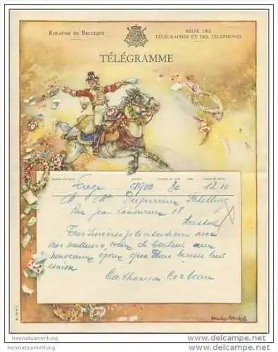 Royaume de Belgique - Koninkrijk Belgie - Telegramm - Telegram 50er Jahre