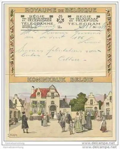 Royaume de Belgique - Koninkrijk Belgie - Telegramm - Telegram 50er Jahre