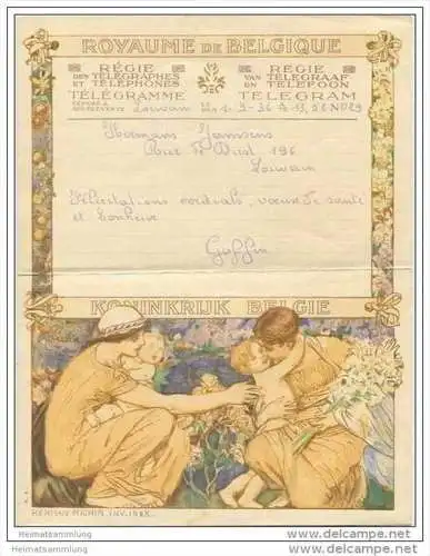 Royaume de Belgique - Koninkrijk Belgie - Telegramm - Telegram 50er Jahre