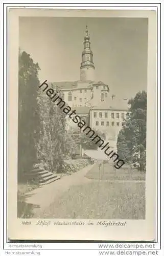 Schloss Weesenstein im Müglitztal - Foto-AK Handabzug 50er Jahre