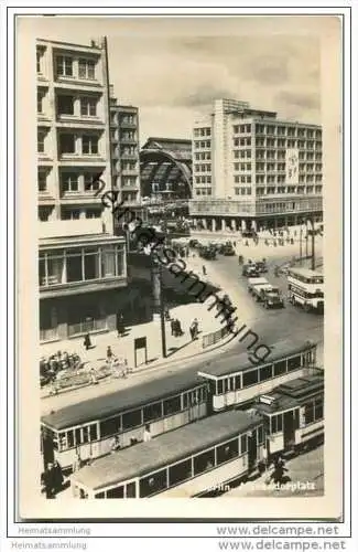 Berlin - Alexanderplatz - Strassenbahn - Bus - Foto-AK 50er Jahre