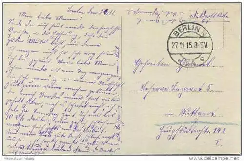 Deutscher Gruss in ernster Zeit - Feldpost gel. 1915