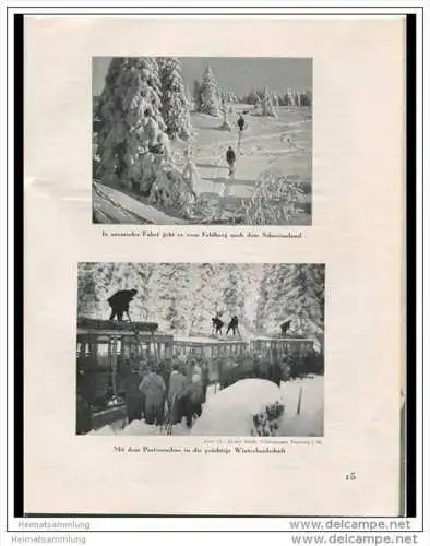 Freiburger Fremdenblatt 1937 - 16 Seiten mit 15 Abbildungen u. a. Christl Cranz Olympiasiegerin Slalom 1936 - Stadtplan