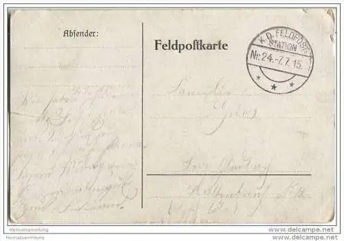 La Fere - Deutsche Landsturmwache an der Porte de Laon - Feldpost