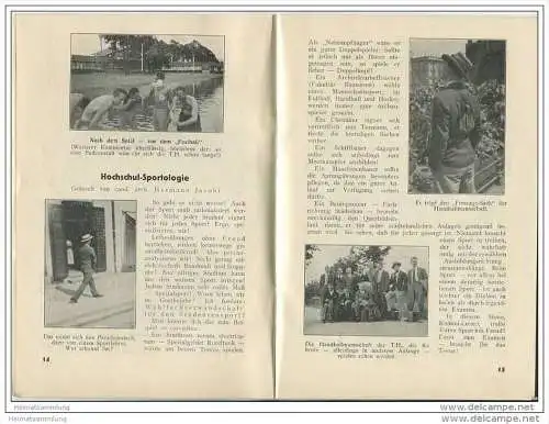 Dies Academicus 1. Juli 1932 Technische Hochschule - Sommersportfest 1932 - 46 Seiten mit 8 Abbildungen