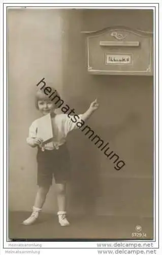 Mädchen - Briefkasten - Foto-AK