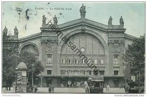 Paris - La Gare du Nord gel. 1910