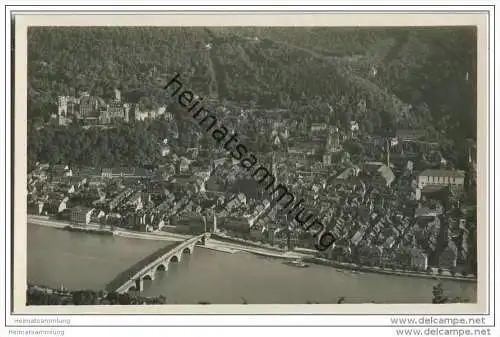 Heidelberg - Blick vom Heiligenbergturm - Foto-AK