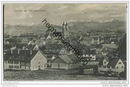 Kempten im Allgäu - Gesamtansicht mit Gebirgspanorama