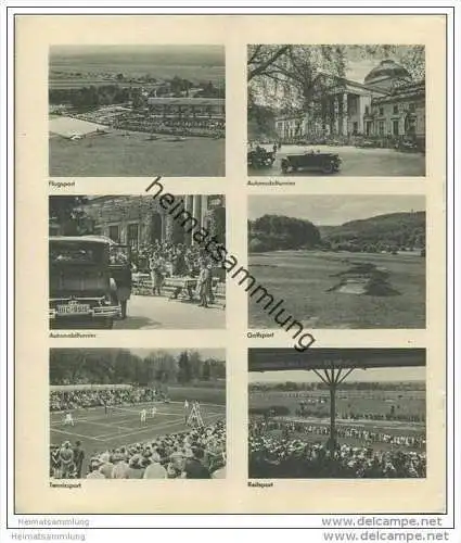 Wiesbaden 1932 - 16 Seiten mit 50 Abbildungen - beiliegend Hotel- und Gaststättenverzeichnis 16 Seiten