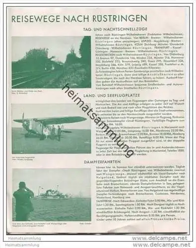 Rüstringen Stadt 1932 - Wilhelmshaven - 16 Seiten mit 37 Abbildungen - Wohnungsliste 1932