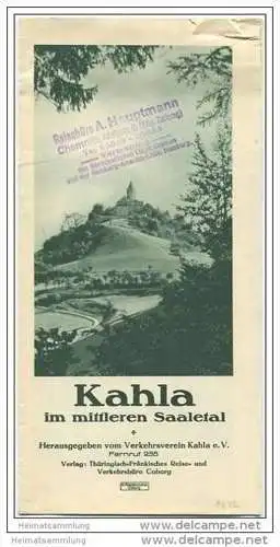 Kahla im mittleren Saaletal 30er Jahre - Faltblatt mit 14 Abbildungen