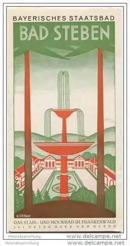 Bad Steben 30er Jahre - Faltblatt mit 7 Abbildungen