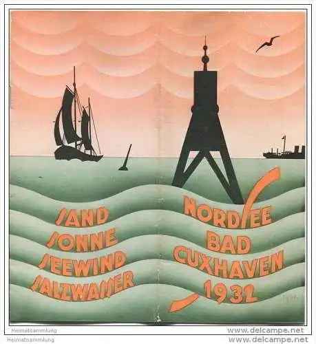 Nordseebad Cuxhaven 1932 - 24 Seiten mit 21 Abbildungen - Wohnungsanzeiger