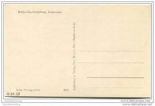 Berlin - Lietzensee - Foto-AK 1950