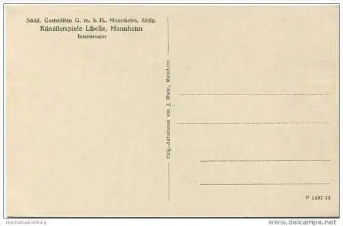 Mannheim - Pavillon Holler - Weinrestaurant gel. 1926