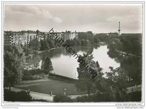 Berlin - Lietzensee - Foto-AK Grossformat 1956