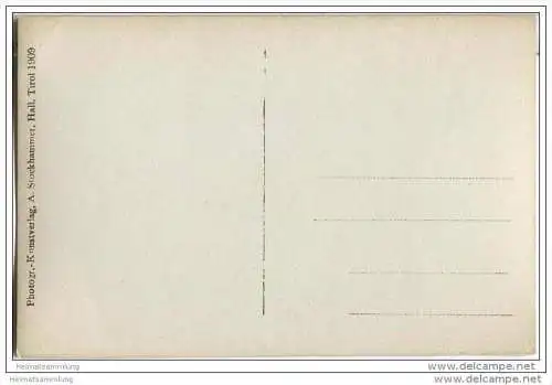 Hall in Tirol - Schild Gaststätte zur Krippe - Foto-AK 1909