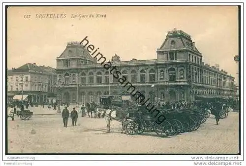 Bruxelles - La Gare du Nord - Bahnhof ca. 1905
