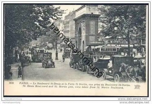 Paris - Le Boulevard St-Denis et la porte St Martin ca. 1910