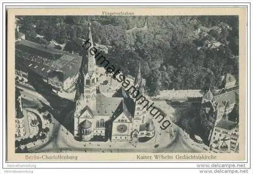 Berlin-Charlottenburg - Kaiser Wilhelm Gedächtniskirche - Fliegeraufnahme