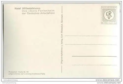 Höllentalklamm - Hammersbach - Bergkapelle - Foto-AK