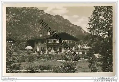 Garmisch-Partenkirchen - Pension Nelkenhaus Schmölz - Foto-AK
