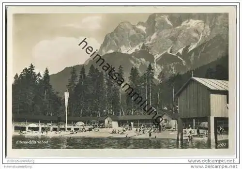 Eibsee-Strandbad - Foto-AK