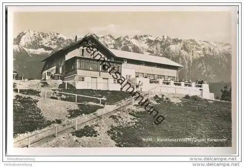 Wankhaus gegen Karwendel - Foto-AK