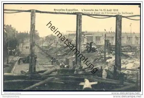 Bruxelles Exposition - L&acute;Incendie des 14-15 Aout 1910