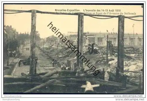 Bruxelles Exposition - L´Incendie des 14-15 Aout 1910