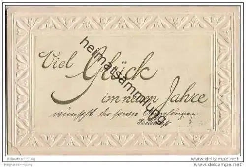 Viel Glück im neuen Jahre - Prägedruck