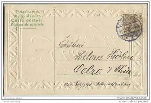 Viel Glück im neuen Jahre - Prägedruck