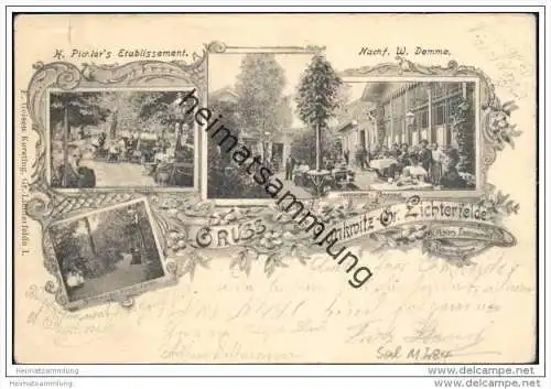 Berlin - Gruss aus Lankwitz Gross Lichterfelde - Victoria-Garten - H. Pichler 's Etablissement