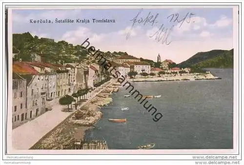 Korcula - Setaliste Kraija Tomislava - dünner Karton