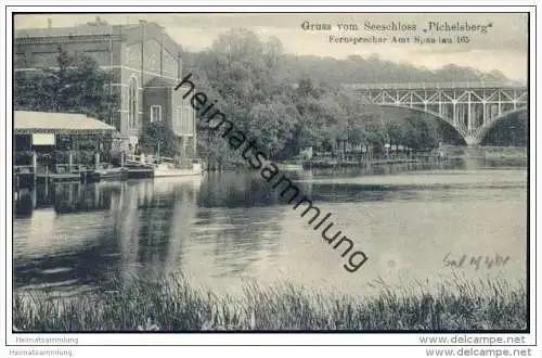 Berlin-Pichelsberg - Gruss vom Seeschloss Pichelsberg - Stempel Berlin-Ruhleben