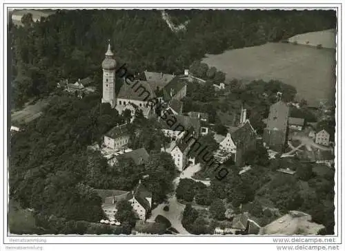 Kloster Andechs - Luftaufnahme - Foto-AK Grossformat