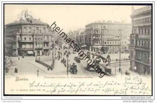 Berlin-Mitte - Potsdamer Brücke - Potsdamer Strasse - Strassenbahnen - Stempel Berlin NW 87