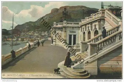 Monaco - Monte Carlo - L Escalier des Nouvelles Terrasses  gel. 1911