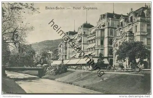 Baden-Baden - Hotel Stephanie - Verlag Gustav Salzer Baden-Baden gel. 1911